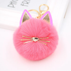 Watermelon red / Cat Keychain