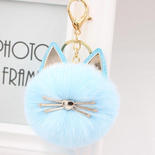 22551666199_1217306215 Wholesale Artificial Fur Cat Fur Ball Key Chain