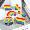 Wholesale Rainbow Bridge Six-Color Rainbow Set Alloy Brooch
