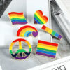 Wholesale Rainbow Bridge Six-Color Rainbow Set Alloy Brooch