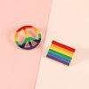 Wholesale Rainbow Bridge Six-Color Rainbow Set Alloy Brooch