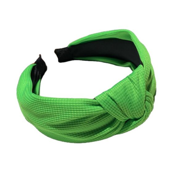 22605828734 Wholesale Fluorescent Cloth Middle Knot Hairband Solid Color Fabric Headband