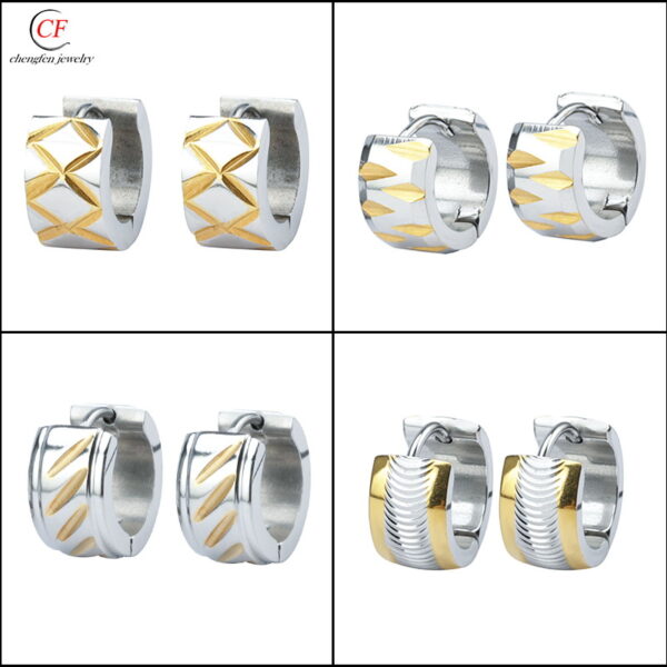 22608954227_549043821 Wholesale Stainless Steel Pattern Earrings