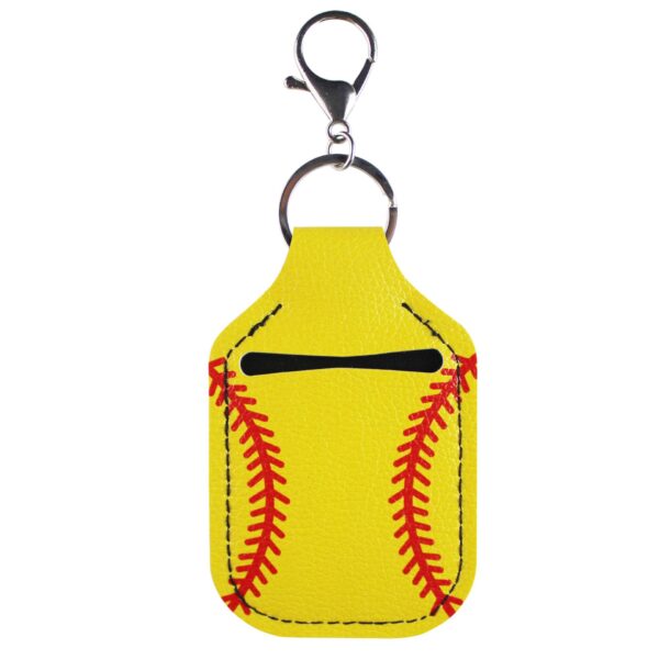 Wholesale Sports Hand Sanitizer Leather Case Key Chain