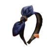 Wholesale Spring New Wide Edge Cute Bow Fabric Headband