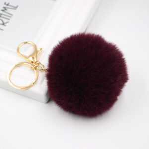 Purple Red / Silver Keychain