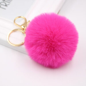 Rose Red / Gold key chain