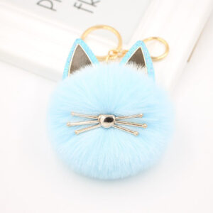 Light blue. / Cat Keychain