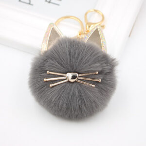 Dark Gray. / Cat Keychain