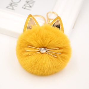 Orange / Cat Keychain
