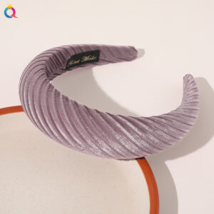 Stripped flannel headband-bean paste / Qiyue factory direct sales