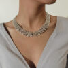 Wholesale Iron Atmospheric Openwork Chain Wide Necklace