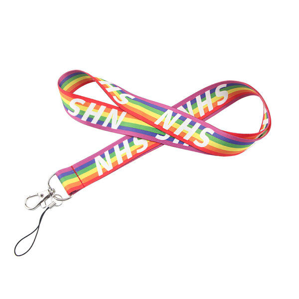 Wholesale Gay Rainbow Polyester Badge Lanyard