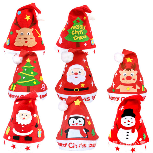 Wholesale Handmade DIY Christmas Hat Kindergarten Creative DIY Production Material Pack