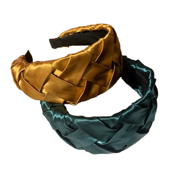 Wholesale Fabric Wide-brimmed Solid Color Cross Flower Headband
