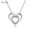 Wholesale Necklace Stainless Steel Double Heart Shape OLY-NE-WL141