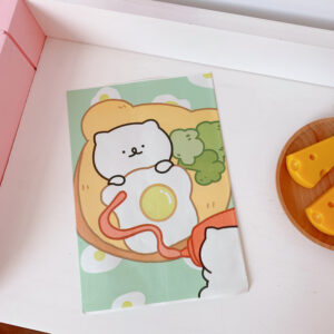 Poached egg bear; 21x14.5cm