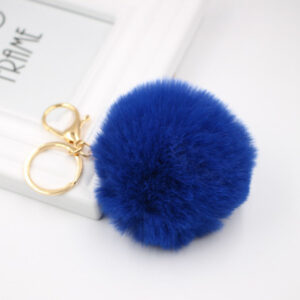 Sapphire Blue / Gold key chain