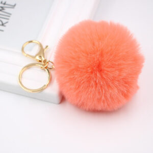 Orange Red / Silver Keychain