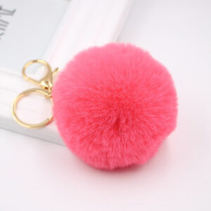 Watermelon red / Gold key chain