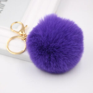 Deep Purple / Gold key chain