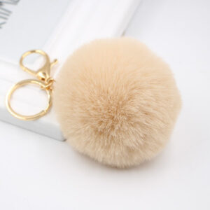 Flesh color / Gold key chain