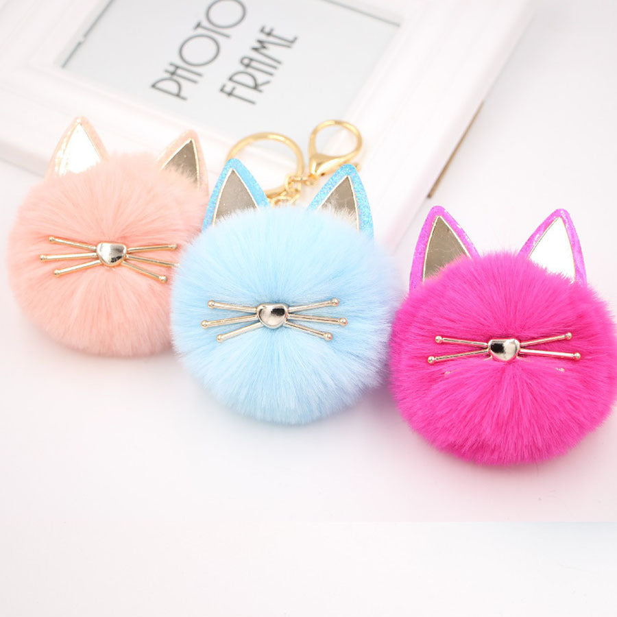 Wholesale Artificial Fur Cat Fur Ball Key Chain