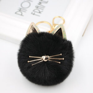 Black / Cat Keychain