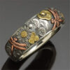22762456309_22912670 Wholesale Vintage Engraved Flowers Dragonfly Sunflower Ring
