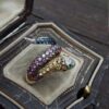 Wholesale Alloy Color Inlaid Zircon Small Snake Ring