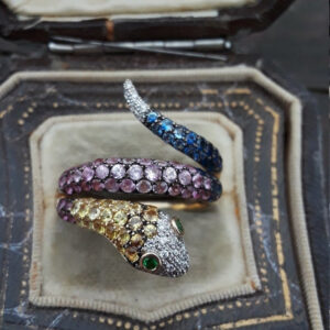 22775360353_118929627 Wholesale Alloy Color Inlaid Zircon Small Snake Ring