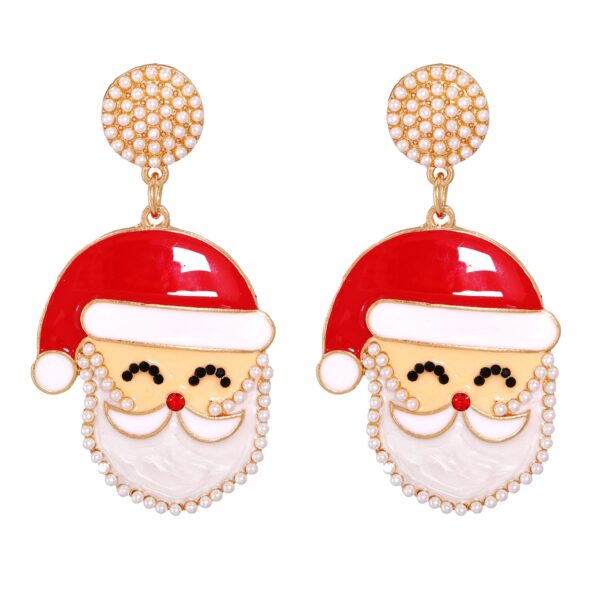 Wholesale Creative Christmas Elk Snowman Santa Earrings