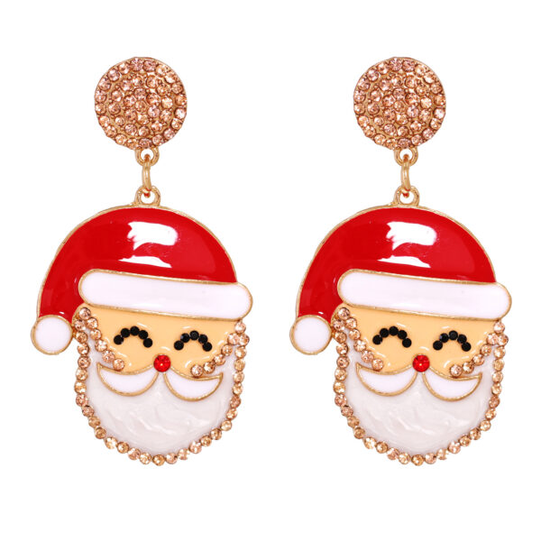 Wholesale Creative Christmas Elk Snowman Santa Earrings
