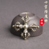 Wholesale Brass Distressed Cross Vajra Pestle Keychains