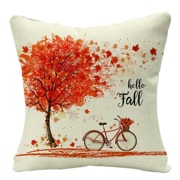 Wholesale Thanksgiving Autumn Maple Leaf Series Linen Pillow Cover