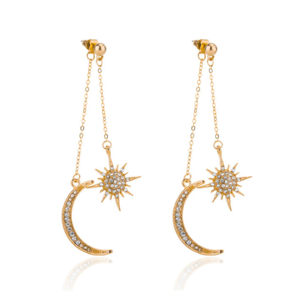 22869774255_1346985648-1 Wholesale Star Diamond Moon Alloy Earrings