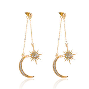 22869774255_1346985648 Wholesale Star Diamond Moon Alloy Earrings