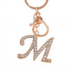 Wholesale Zinc Alloy 26 English Alphabet Rhinestone Keychain