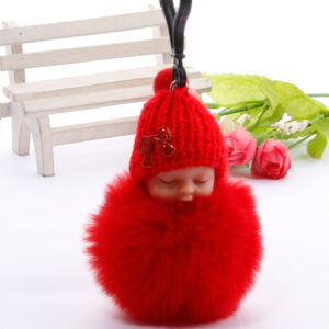 Red / About 7.5cm hair ball plastic buckle