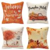 Wholesale Thanksgiving Autumn Maple Leaf Series Linen Pillow Cover
