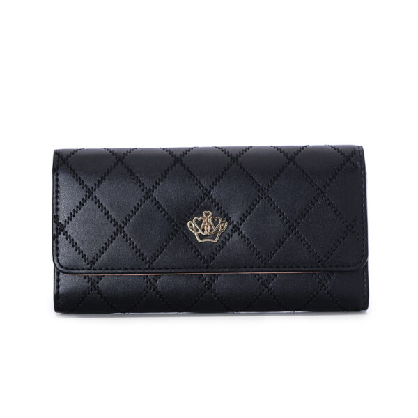 22988507395_1344929425 Wholesale PU Rhombus Love Crown Wallet