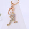 Wholesale Zinc Alloy 26 English Alphabet Rhinestone Keychain