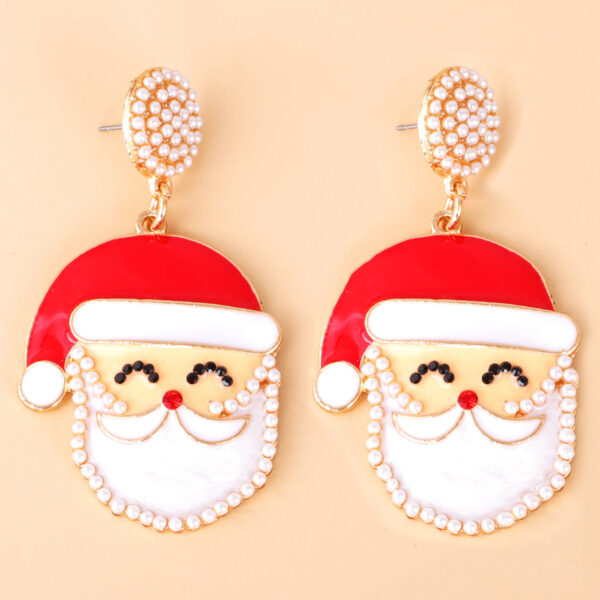 Wholesale Creative Christmas Elk Snowman Santa Earrings