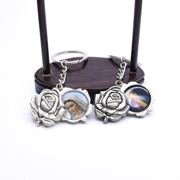 23018817170_47217378 Wholesale Metal Rosary Our Lady and Father Keychain