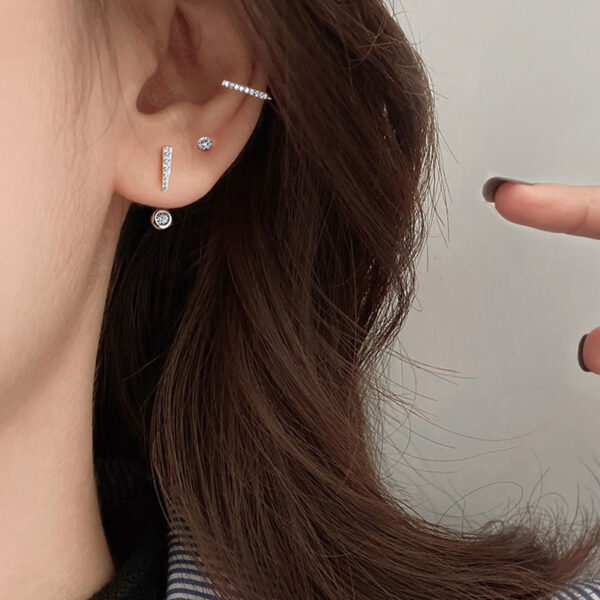 Wholesale Question Mark Exclamation Mark 925 Silver Needle Alloy Earrings