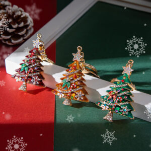 23041835047_949518863 Wholesale Diamond Drip Oil Christmas Tree Zinc Alloy Keychain