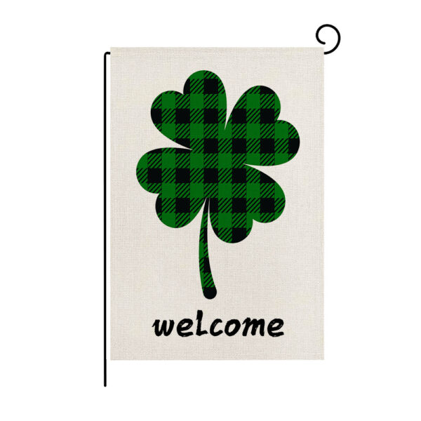 Wholesale Green St. Patrick's Day Linen Garden Flag