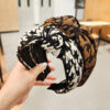 Wholesale Autumn and Winter Fabric Thousand Bird Plaid Hair Hoop