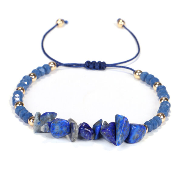 23094466421_201118516 Wholesale Color Irregular Crushed Stone Beads Bracelet