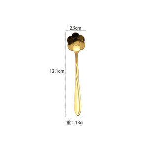 Golden sunflower coffee spoon